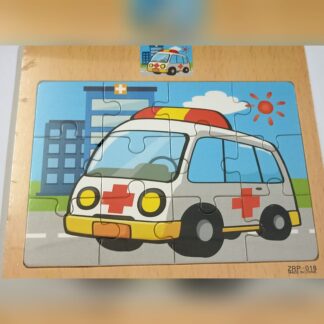 Wooden Puzzle -12 piece - Ambulance