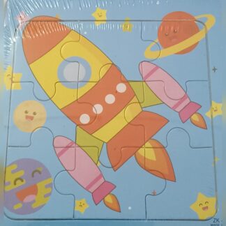 Wooden Puzzle - 9 piece - Space Rocket