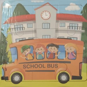 Wooden Puzzle - 9 piece - Schoolbus
