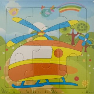 Wooden Puzzle - 9 piece - Helicopter