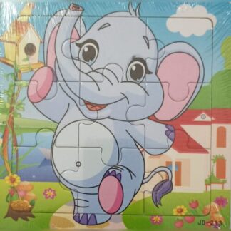 Wooden Puzzle - 9 piece - Elephant