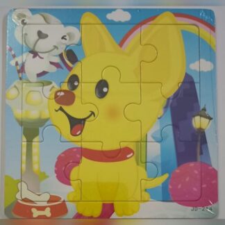 Wooden Puzzle - 9 piece - Yellow Dog