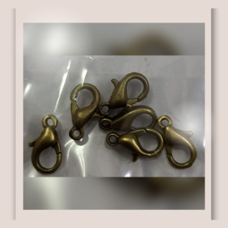 Jewelry Findings - Lobster Clasp - Antique Gold 10mm (5pc)
