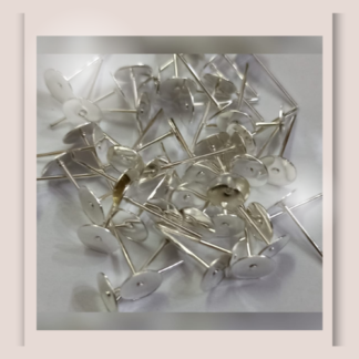 Circle Stud Earring Findings - 5mm (20pc)