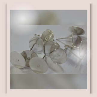 Circle Stud Earring Findings - 10mm (10pc)